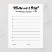 Huwelijksfeest spel waar waren ze foto gissen flyer (Voorkant)