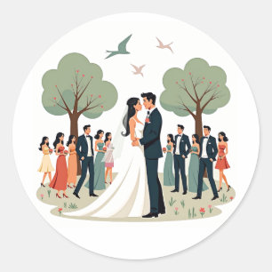 Huwelijksfeest Stickers