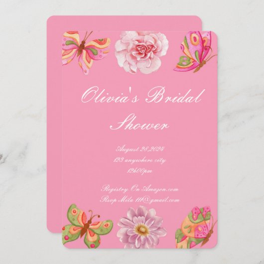 Huwelijksfeest uitnodiging (Voorkant / Achterkant)