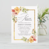 Huwelijksfeest uitnodiging Fleurs Pastel Modern (Staand voorkant)