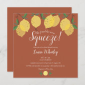 Huwelijksfeest uitnodiging Main Squeeze Lemons Ter (Voorkant / Achterkant)