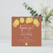 Huwelijksfeest uitnodiging Main Squeeze Lemons Ter (Staand voorkant)