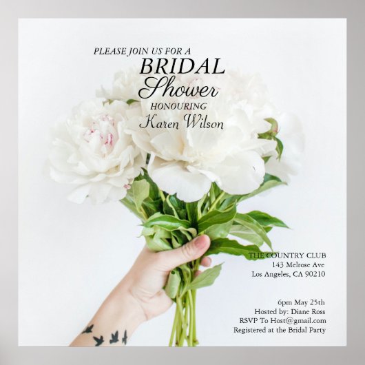 Huwelijksfeest Uitnodiging RSVP Kaart Magneet Post Poster (Voorkant)