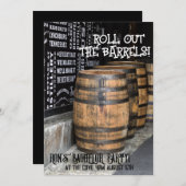 Huwelijksfeest uitnodigingen voor BOURBON WHISKEY (Voorkant / Achterkant)