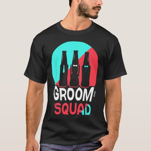 Huwelijksfeest Uitspraken Bruidegom Team  T-shirt (Voorkant)