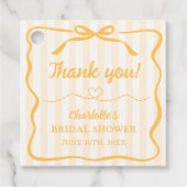 Huwelijksfeest voor de bruid  bedankjes labels (Voorkant)