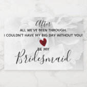 Huwelijksfeest Voorstel Wees mijn Bruidsmeisje Mod Sparkling Wijnetiket (Enkel label)