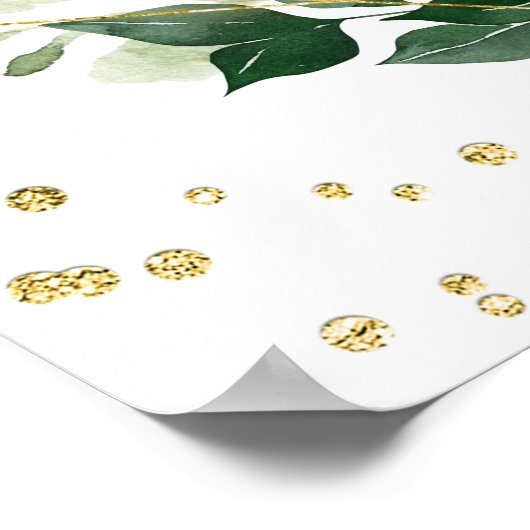 Huwelijksfeest Welcome Sign met citroen en main sq Poster (Hoek)