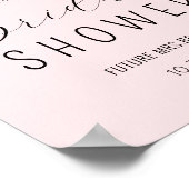 Huwelijksfeest Welkom Blush Roze Poster (Hoek)
