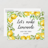 Huwelijksfeest Wijzig de Datum Citroenen Bloeien G Briefkaart (Voorkant / Achterkant)