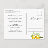 Huwelijksfeest Wijzig de Datum Citroenen Bloeien G Briefkaart (Achterkant)