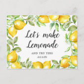 Huwelijksfeest Wijzig de Datum Citroenen Bloeien G Briefkaart (Voorkant)
