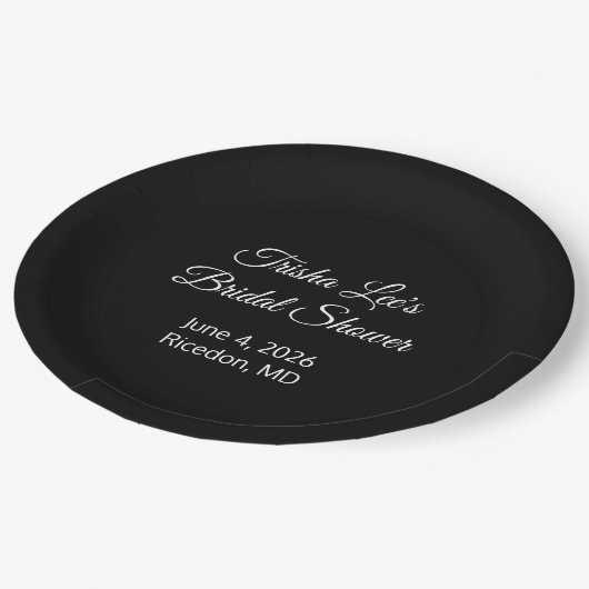 Huwelijksfeest Wit Papieren Bordje (Gekanteld)