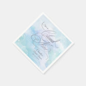 Huwelijksfeest: Zij Is Op Wolk 9 Servet (Hoek)