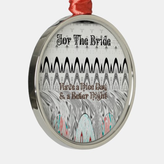 Huwelijksfeestcadeau Kunstprint Metalen Ornament (Rechts)