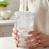 Huwelijksfeestcadeau met naam acryl drinkbeker