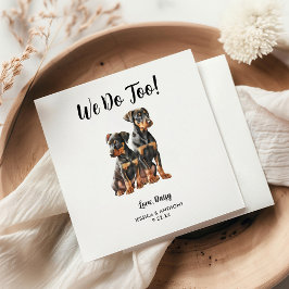 Huwelijksfeestcoktailservetjes voor honden servet