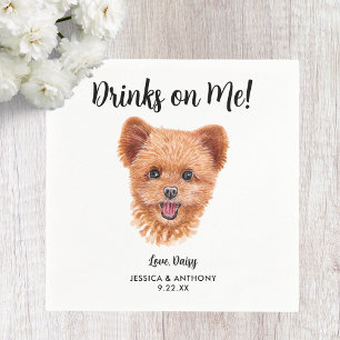 Huwelijksfeestcoktailservetjes voor honden servet