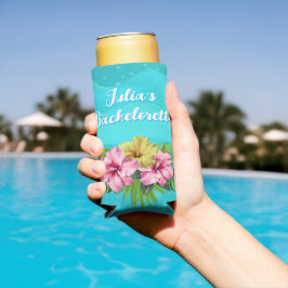 Huwelijksfeestje Hibiscus Blauw Seltzer Blikjeskoeler
