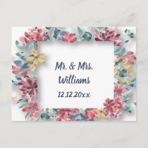 Huwelijksfelicitaties Advies Elegante Bloemen Briefkaart