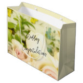 Huwelijksfelicitaties gepersonaliseerd groot cadeauzakje (Achterkant Gekanteld)