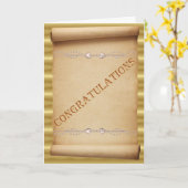 Huwelijksfelicitaties. Trouwrol Kaart (Gele Bloem)