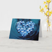 Huwelijksfelicitaties Vergeet-me-niet-hart Kaart (Gele Bloem)