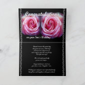 Huwelijksfelicitaties voor de bruiloft van je zoon kaart (Binnen)