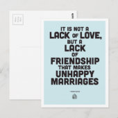 Huwelijksfilosofie citaat briefkaart (Voorkant / Achterkant)