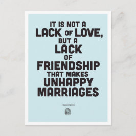 Huwelijksfilosofie citaat briefkaart