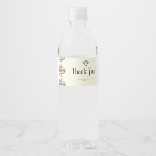 Huwelijksfleswaterlabels waterfles etiket (Voorkant)