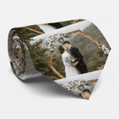 Huwelijksfoto Aangepaste Collage Stropdas (Opgerold)