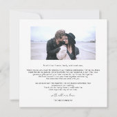 Huwelijksfoto Bedanktkaart met Eenvoudig Script Bedankkaart (Achterkant)