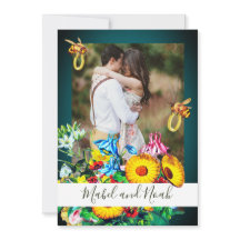 Huwelijksfoto Bloemen Bijen Emerald Gold Eco