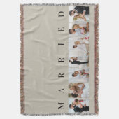 Huwelijksfoto Collage GETROUWD Natural 7 Afbeeldin Deken (Voorkant Verticaal)