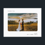 Huwelijksfoto Dank Je Postkaart<br><div class="desc">Dit tijdloze,  romantische ontwerp bevat een modern script gecombineerd met vetgedrukte tekst. Neem contact met me op als je hulp nodig hebt met dit ontwerp.</div>