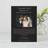 Huwelijksfoto-dank u-Modern hartvormig Roos Kaart (Staand voorkant)