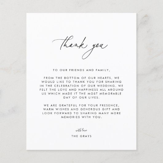 Huwelijksfoto dankkaart (Voorkant)