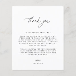 Huwelijksfoto dankkaart