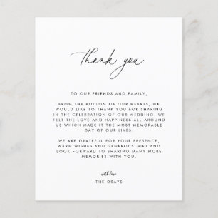 Huwelijksfoto dankkaart