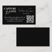 Huwelijksfoto delen Capture The Love QR Code Enc Informatiekaartje (Voorkant / Achterkant)