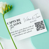 Huwelijksfoto delen Leg de liefde QR-code vast Informatiekaartje