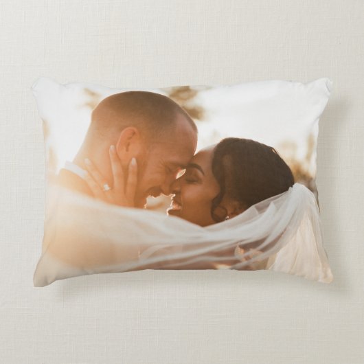 Huwelijksfoto Herinnering Nieuwgehuwden Aandenken Accent Kussen (Voorkant)