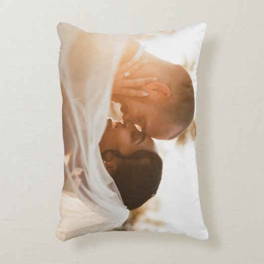 Huwelijksfoto Herinnering Nieuwgehuwden Aandenken Accent Kussen (Voorkant(Verticaal))