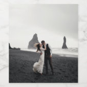 Huwelijksfoto Herinnering Nieuwgetrouwden Aandenke Wijn Etiket (Enkel label)