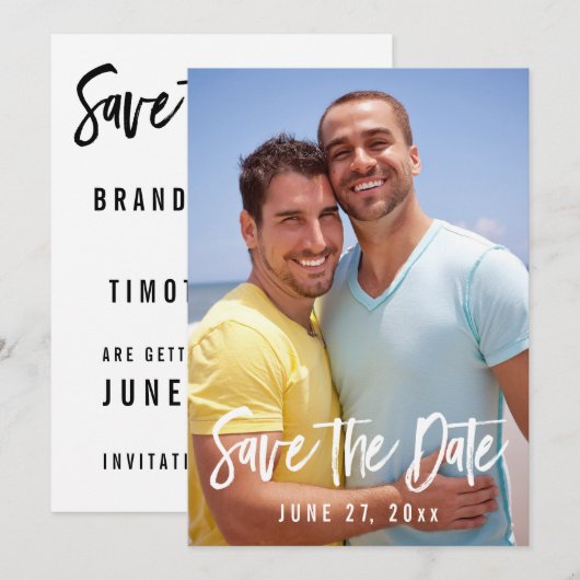 Huwelijksfoto homoseksuelen Save The Date Kaarten