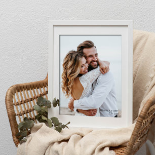Huwelijksfoto Huwelijksjubileum Cadeau Foto Afdruk
