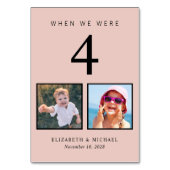 Huwelijksfoto Leuk Blush Roze Kaart (Voorkant)