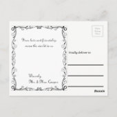 Huwelijksfoto Liefde en Bedankt - Post Kaart (Achterkant)