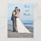 Huwelijksfoto Liefde en Bedankt - Post Kaart (Voorkant)
